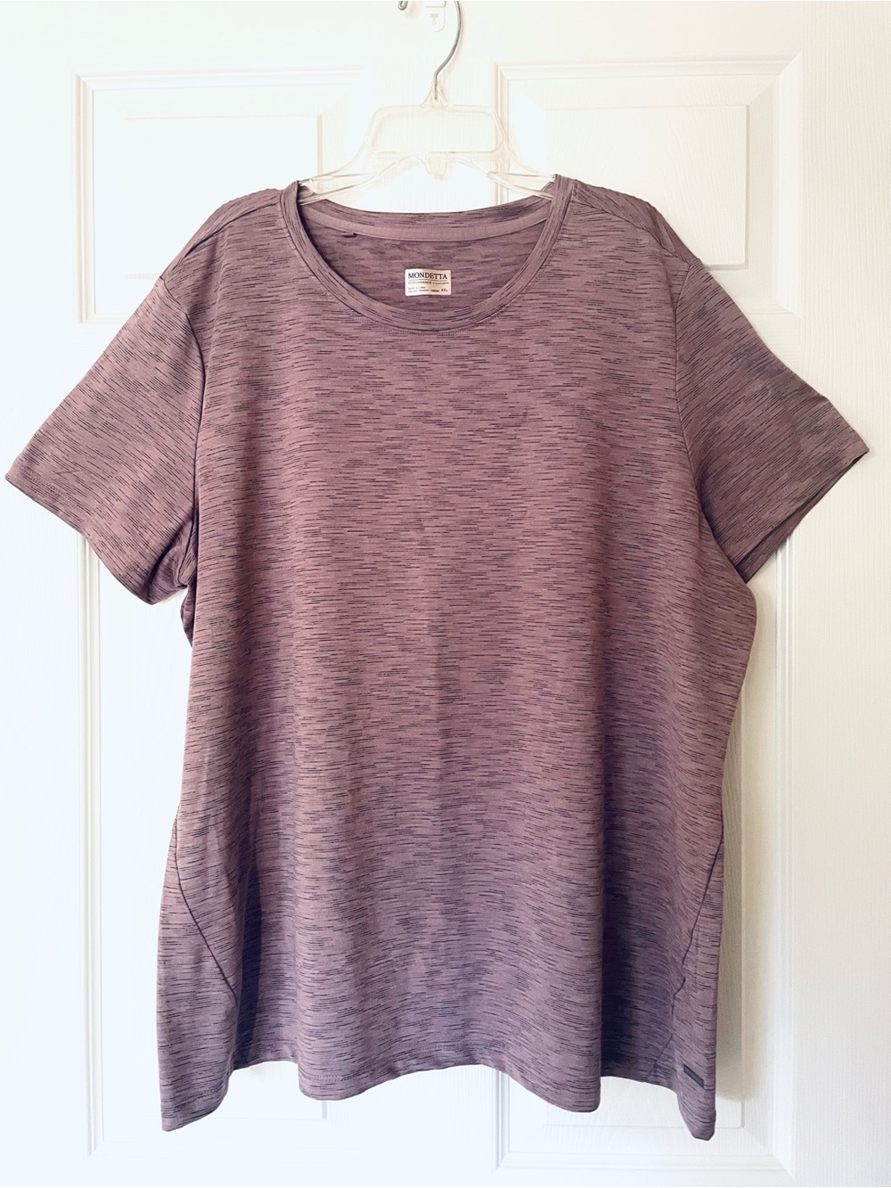 EUC 💜 Mondetta Space Dye Activewear Tee | Purple Heathered Workout Top